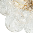 Load image into Gallery viewer, LightFixturesUSA-3-Light Brass Sculpture Glass Globe Bubble Semi Flush Chandelier-Chandelier-Brass-3-Lt (Pre-Order)