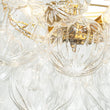 Load image into Gallery viewer, LightFixturesUSA-3-Light Brass Sculpture Glass Globe Bubble Semi Flush Chandelier-Chandelier-Brass-3-Lt (Pre-Order)