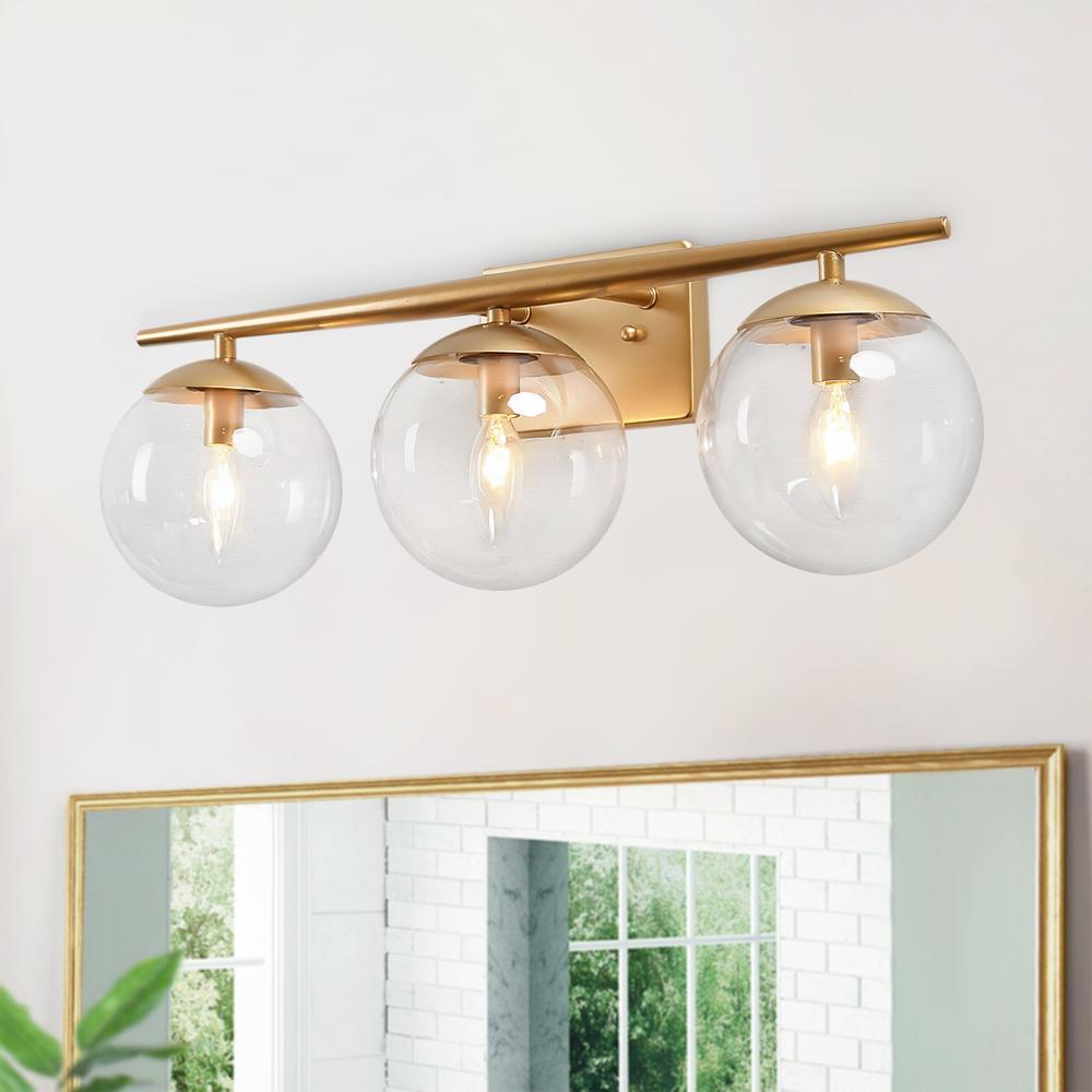 3light Globe Vanity Wall Light LightFixturesUSA, 3light Wall Sconce