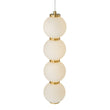Load image into Gallery viewer, LightFixturesUSA-4-Light LED Frosted Glass Strand Globe Pendant Light-Pendant Light-Brass-4-Lt (Pre-Order)