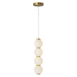 Load image into Gallery viewer, LightFixturesUSA-4-Light LED Frosted Glass Strand Globe Pendant Light-Pendant Light-Brass-4-Lt (Pre-Order)