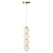 Load image into Gallery viewer, LightFixturesUSA-4-Light LED Frosted Glass Strand Globe Pendant Light-Pendant Light-Brass-4-Lt (Pre-Order)