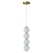 Load image into Gallery viewer, LightFixturesUSA-4-Light LED Frosted Glass Strand Globe Pendant Light-Pendant Light-Brass-4-Lt (Pre-Order)
