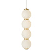 Load image into Gallery viewer, LightFixturesUSA-4-Light LED Frosted Glass Strand Globe Pendant Light-Pendant Light-Brass-4-Lt (Pre-Order)