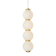 Load image into Gallery viewer, LightFixturesUSA-4-Light LED Frosted Glass Strand Globe Pendant Light-Pendant Light-Brass-4-Lt (Pre-Order)