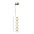 Load image into Gallery viewer, LightFixturesUSA-4-Light LED Frosted Glass Strand Globe Pendant Light-Pendant Light-Brass-4-Lt (Pre-Order)