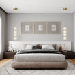 Load image into Gallery viewer, LightFixturesUSA-4-Light LED Frosted Glass Strand Globe Pendant Light-Pendant Light-Brass-4-Lt (Pre-Order)