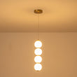 Load image into Gallery viewer, LightFixturesUSA-4-Light LED Frosted Glass Strand Globe Pendant Light-Pendant Light-Brass-4-Lt (Pre-Order)