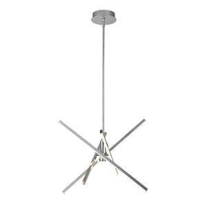 LightFixturesUSA-4-Light LED Tube Sputnik Chandelier-Chandelier-Brass-