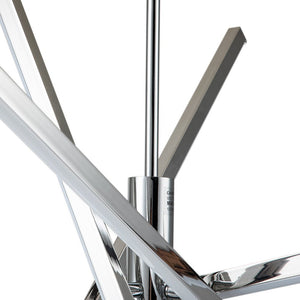 LightFixturesUSA-4-Light LED Tube Sputnik Chandelier-Chandelier-Brass-