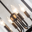 Load image into Gallery viewer, LightFixturesUSA-4-Light Manor Glass Wide Cylinder Lantern Pendant Light-Pendant Light-Chrome-
