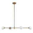 Load image into Gallery viewer, LightFixturesUSA-4-Light Opal Glass Globe Kitchen Island Pendant-Chandelier-Black-