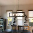 Load image into Gallery viewer, LightFixturesUSA-5-Light Curved Rectangle Frame Island Chandelier-Chandelier-Oil Rubbed Bronze-5-Lt
