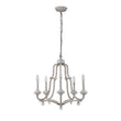 Load image into Gallery viewer, LightFixturesUSA-5-Light Distressed White Shabby Chic Candle Style Chandelier-Chandelier--