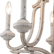 Load image into Gallery viewer, LightFixturesUSA-5-Light Distressed White Shabby Chic Candle Style Chandelier-Chandelier--