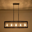 Load image into Gallery viewer, LightFixturesUSA-5-Light Oil Rubbed Bronze Frame Island Chandelier-Chandelier-Oil Rubbed Bronze-