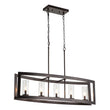 Load image into Gallery viewer, LightFixturesUSA-5-Light Oil Rubbed Bronze Frame Island Chandelier-Chandelier-Oil Rubbed Bronze-