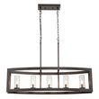 Load image into Gallery viewer, LightFixturesUSA-5-Light Oil Rubbed Bronze Frame Island Chandelier-Chandelier-Oil Rubbed Bronze-