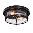 Load image into Gallery viewer, LightFixturesUSA-Black Seeded Glass Flush Mount-Ceiling Light--