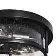 Load image into Gallery viewer, LightFixturesUSA-Black Seeded Glass Flush Mount-Ceiling Light--