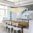 Load image into Gallery viewer, LightFixturesUSA-Brass Cluster Ribbed Glass Globe Bubble Linear Chandelier-Chandelier-Brass (Pre-Order)-