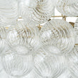 Load image into Gallery viewer, LightFixturesUSA-Brass Cluster Ribbed Glass Globe Bubble Linear Chandelier-Chandelier-Brass (Pre-Order)-