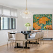 Load image into Gallery viewer, LightFixturesUSA-Brass Cluster Sculpture Texture Glass Globe Bubble Chandelier-Chandelier-Brass-3-Lt (Pre-Order)