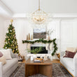 Load image into Gallery viewer, LightFixturesUSA-Brass Cluster Sculpture Texture Glass Globe Bubble Chandelier-Chandelier-Brass-8-Lt