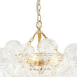 Load image into Gallery viewer, LightFixturesUSA-Brass Cluster Sculpture Texture Glass Globe Bubble Chandelier-Chandelier-Brass-8-Lt (Pre-Order)