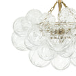 Load image into Gallery viewer, LightFixturesUSA-Brass Cluster Sculpture Texture Glass Globe Bubble Chandelier-Chandelier-Brass-8-Lt (Pre-Order)
