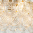 Load image into Gallery viewer, LightFixturesUSA-Brass Halo Ribbed Glass Globe Bubble Ring Chandelier-Chandelier-12-Lt-