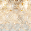 Load image into Gallery viewer, LightFixturesUSA-Brass Halo Ribbed Glass Globe Bubble Ring Chandelier-Chandelier-12-Lt-