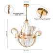 Load image into Gallery viewer, LightFixturesUSA-Chic Antique Crystal Floral Chandelier-Chandelier--