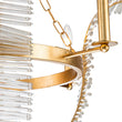 Load image into Gallery viewer, LightFixturesUSA-Chic Brass Crystal Floral Chandelier-Chandelier--