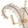 Load image into Gallery viewer, LightFixturesUSA-Chic Brass Crystal Floral Chandelier-Chandelier--