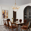 Load image into Gallery viewer, LightFixturesUSA-Chic Brass Crystal Floral Chandelier-Chandelier--