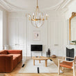 Load image into Gallery viewer, LightFixturesUSA-Chic Brass Crystal Floral Chandelier-Chandelier--
