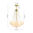 Load image into Gallery viewer, LightFixturesUSA-Cluster Frosted Glass Bubble Chandelier-Chandelier-19 Globes-Black