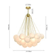 Load image into Gallery viewer, LightFixturesUSA-Cluster Frosted Glass Bubble Chandelier-Chandelier-19 Globes-Black