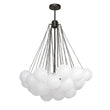 Load image into Gallery viewer, LightFixturesUSA-Cluster Frosted Glass Bubble Chandelier-Chandelier-37 Globes-Black