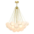 Load image into Gallery viewer, LightFixturesUSA-Cluster Frosted Glass Bubble Chandelier-Chandelier-37 Globes-Brass