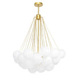 Load image into Gallery viewer, LightFixturesUSA-Cluster Frosted Glass Bubble Chandelier-Chandelier-37 Globes-Brass