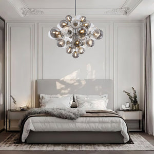 LightFixturesUSA-Cluster Glass Globe Bubble Chandelier 23.6"/31.5" Wide Large Chandelier-Chandelier-31.5 in-