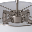 Load image into Gallery viewer, LightFixturesUSA-Contemporary Wide Linen Drum Brass Semi Flush Mount-Ceiling Light-4-Lt-Nickel (Pre-Order)