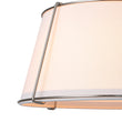 Load image into Gallery viewer, LightFixturesUSA-Contemporary Wide Linen Drum Brass Semi Flush Mount-Ceiling Light-4-Lt-Nickel (Pre-Order)