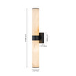 Load image into Gallery viewer, LightFixturesUSA-Dimmable LED Marble Tube Linear Bathroom Wall Sconce-Wall Sconce-Black-