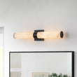Load image into Gallery viewer, LightFixturesUSA-Dimmable LED Marble Tube Linear Bathroom Wall Sconce-Wall Sconce-Black-