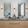 Load image into Gallery viewer, LightFixturesUSA-Dimmable LED Marble Tube Linear Bathroom Wall Sconce-Wall Sconce-Black-