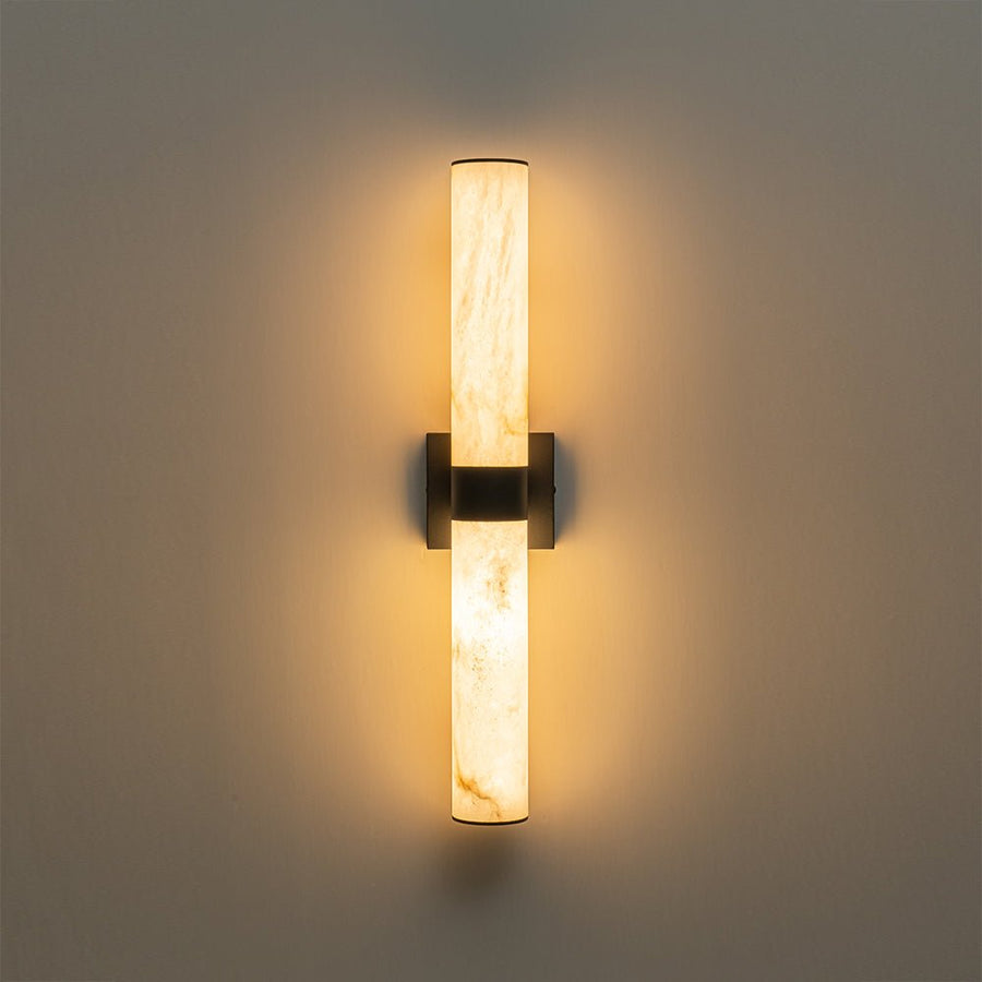 LightFixturesUSA-Dimmable LED Marble Tube Linear Bathroom Wall Sconce-Wall Sconce-Black-