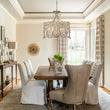 Load image into Gallery viewer, LightFixturesUSA-French Antique 5-Light Crystal Accents Drum Chandelier-Chandelier-20in.-